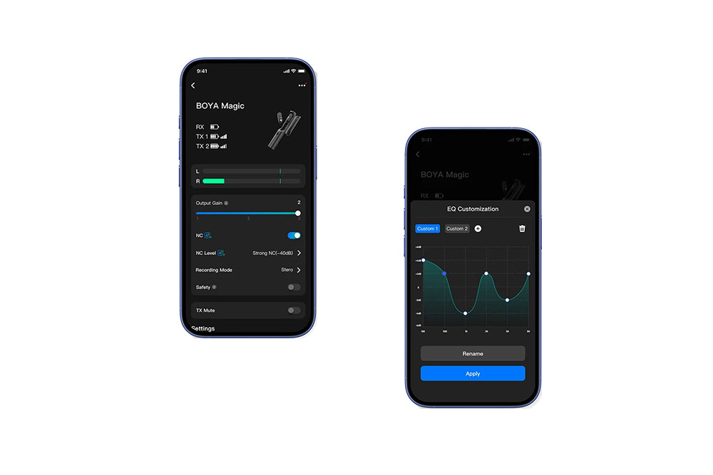 BOYA APP Center EQ editor